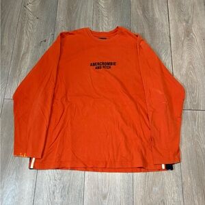Vintage Men’s Y2K Abercrombie And Fitch Orange Long Sleeve Size XL